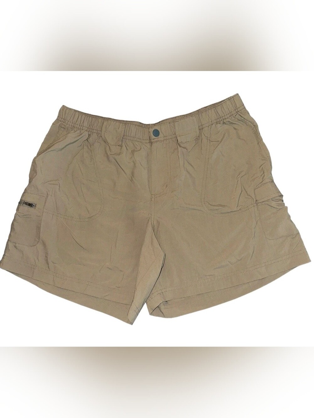 Columbia Sportswear Outdoor Khaki Short Quick Dry Pockets Men Large 6" Length